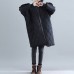 New black women parka plus size clothing stand collar Jackets & Coats women ruffles outwear