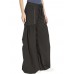 Women Solid Color Elastic Waist Loose Wide Leg Pants With Pocket