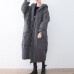 Limited Stock-Gray Warm Down Coat Plus Size Parka thick Hooded Maxi Cardigan