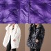 New purple duck down coat plus size down jacket winter coats stand collar zippered